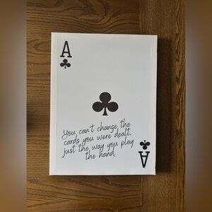 Ace of Clubs Canvas Wall Art